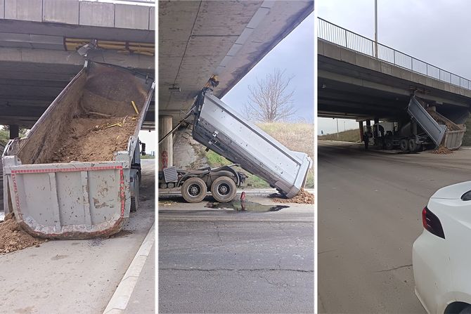 Kod Orlovace, kamion