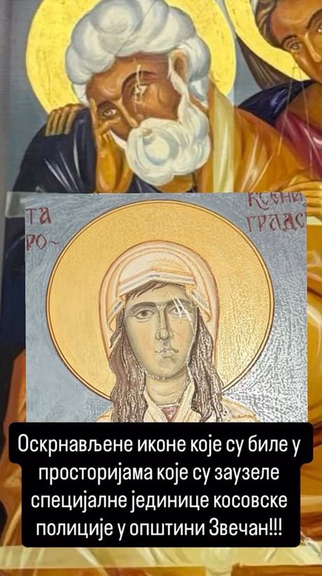 Oskrnavljene ikone u Zvečanu