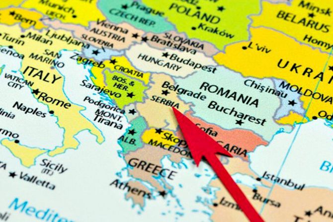 Mapa karta Srbije Srbija Balkana