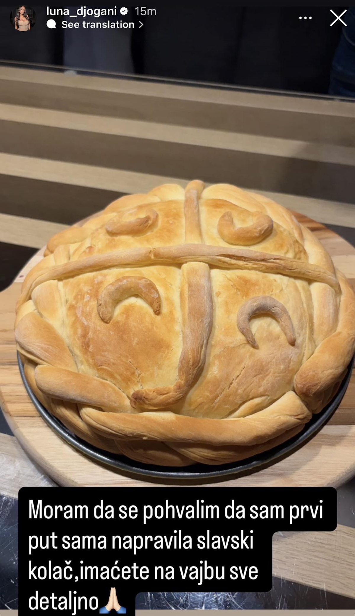 "Moram da se pohvalim" Luna prvi put umesila slavski kolač! Pokazala kako obeležavaju dan i šta je na stolu