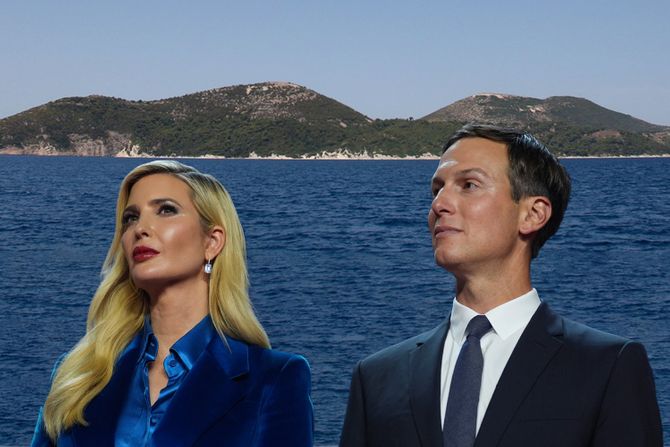 Ivanka Tramp i Džared Kušner, albansko ostrvo Sazan