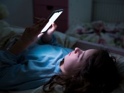 dete, telefon, tinejdžer, devojčica, noć