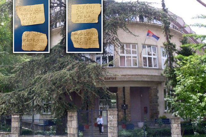 pretnje, papirići, škola Josif Pančić