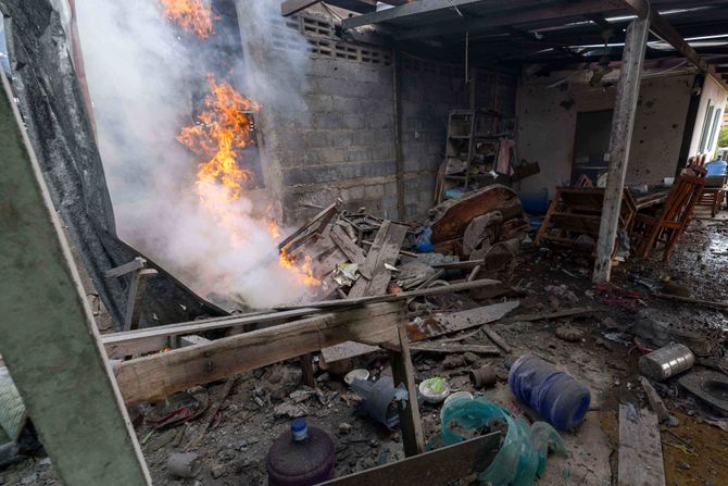 Tajland, oštećeni objekti u sukobu sa Kambodžom
