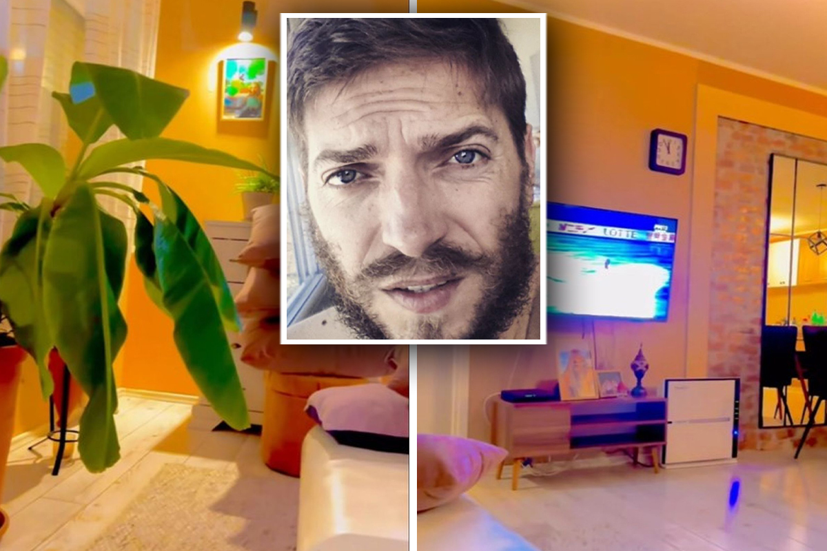 Glumac se razveo posle 17 godina, sada živi u ovom stanu: Sve je u narandžastoj boji, soba puna cveća