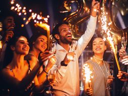 nova godina, proslava, par, proslava