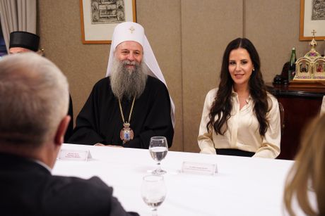 Tamara Vučić  predsednik Gruzije Gruzija Mihail Kavelašvili i njegova supruga Tamar Bagrationi patrijarh Porfirije Hram Svetog Save