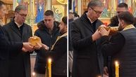 Oglasio se Vučić na Svetog Nikolu: Objavio ovu sliku porodice iz crkve i poslao snažnu poruku