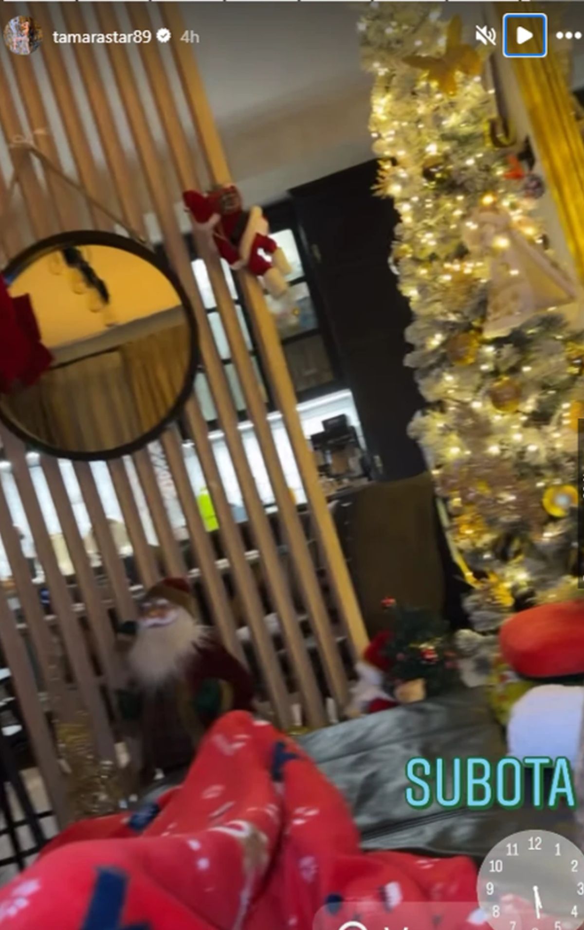 Prizor u domu Tamare Đurić kao iz bajke: Sve se zlati, a ćerkica kao princeza pozira pored jelke