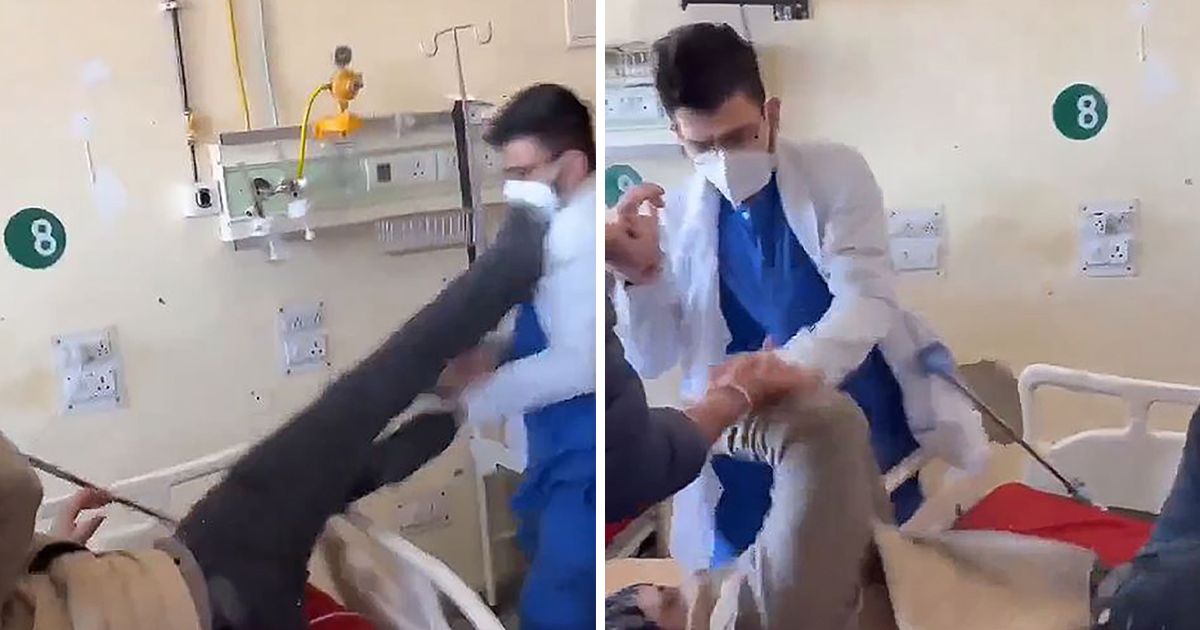 NEVEROVATAN SNIMAK Doktor pesnicama tukao pacijenta, jer je tražio da mu se lepše obraća?!