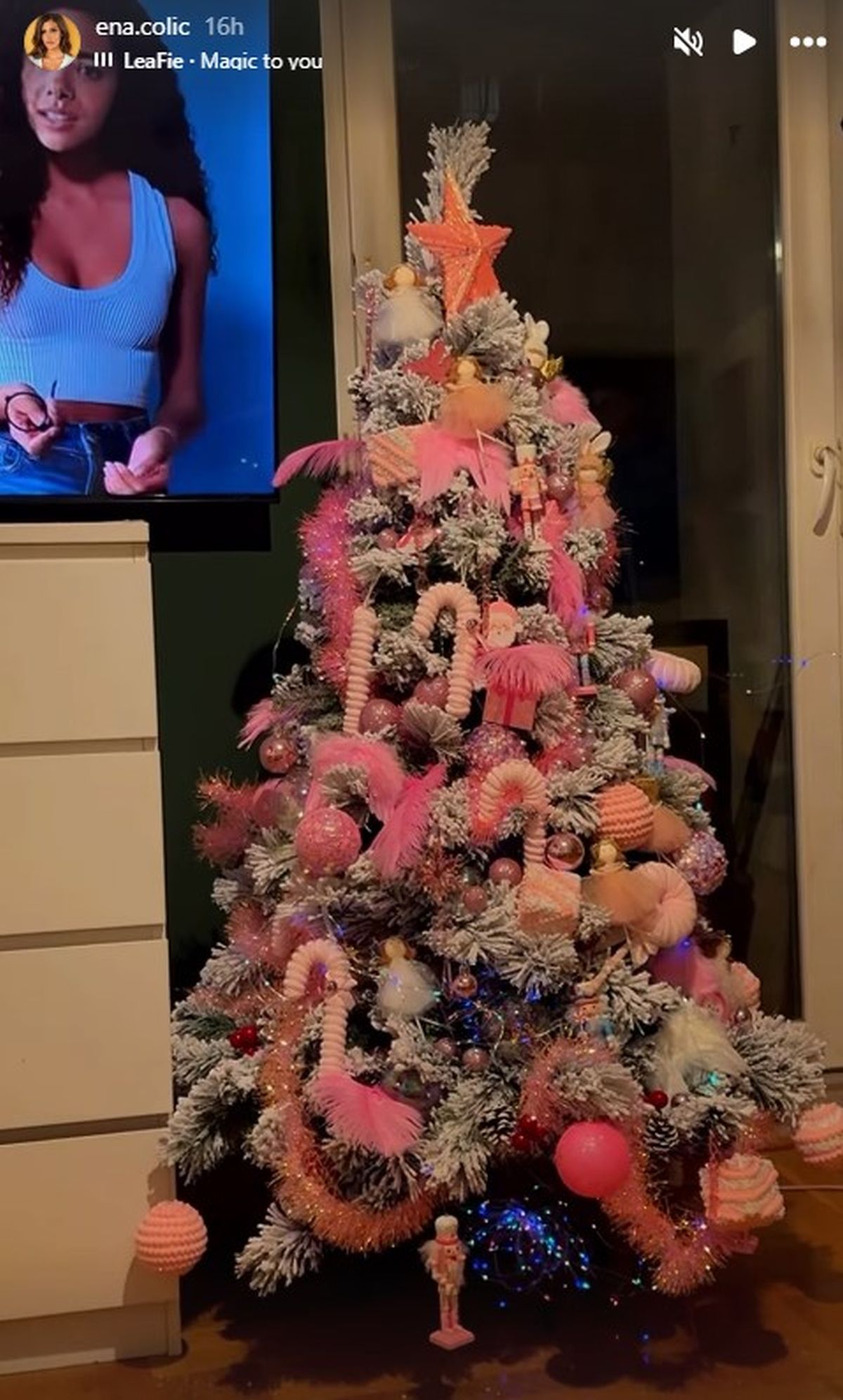 Ovakvu jelku još niste videli! Ena Čolić pokazala novi stan, napravila prazničnu idilu, pa tajno snimila Peju
