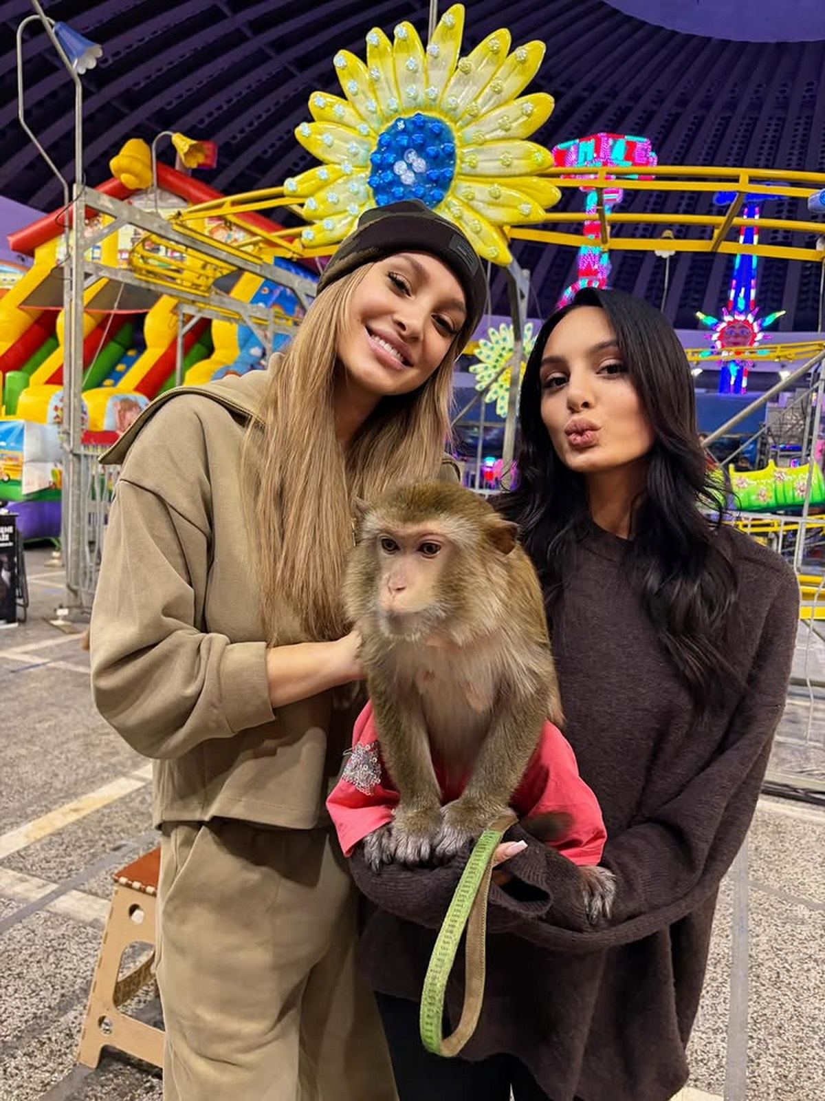 Luna i Nina sa majmunom u centru prestonice: Pokazale gde su pronašle životinju, odmah sve objavile