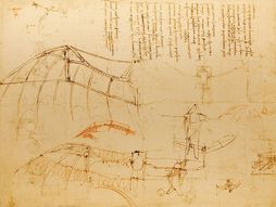 leteća mašina, Leonardo da Vinči