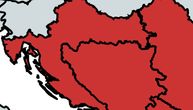 Objavljena nova karta i pitanje koje mnogi vide kao provokaciju: Srbija, Hrvatska, Crna Gora i BiH u crvenom