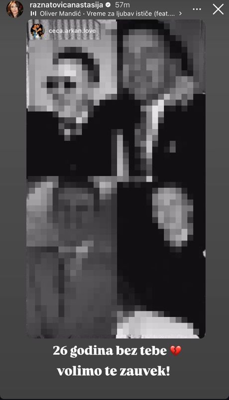 Ceca, Arkan, Stare fotografije, instagram