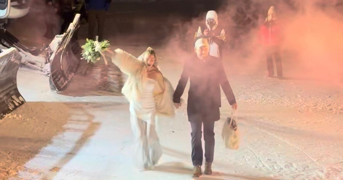 Bivši muž Anđelke Prpić se oženio nasred staze na Kopaoniku! Oko njih grtalice, mlada u venčanici i čizmama