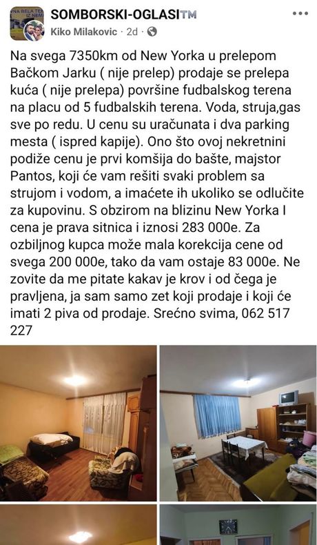 Oglas kuća na prodaju kod Njujorka Bački jarak