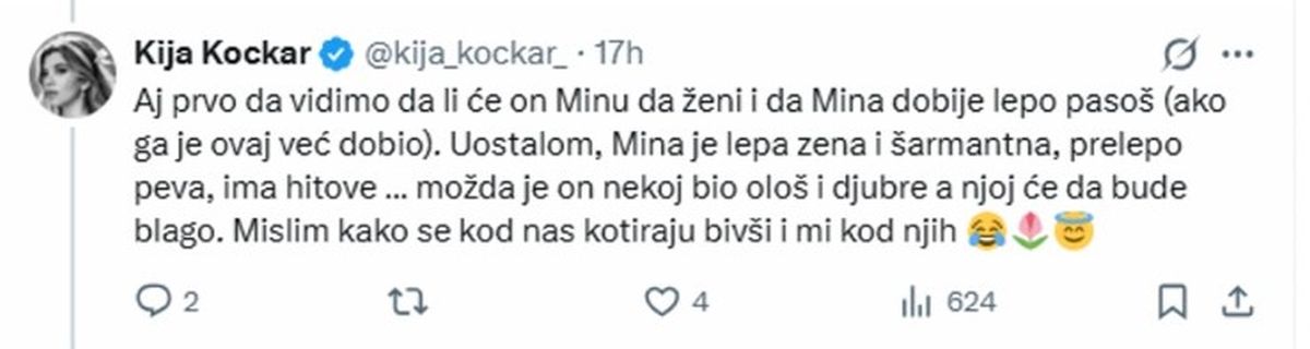 Kija brani Kaspera zbog navodnih poruka udvaranja Nataši Bekvalac: "Imam Manetov broj, nije mu ta slika"