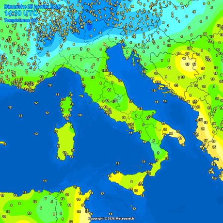 Trenutne temperarature vazduha