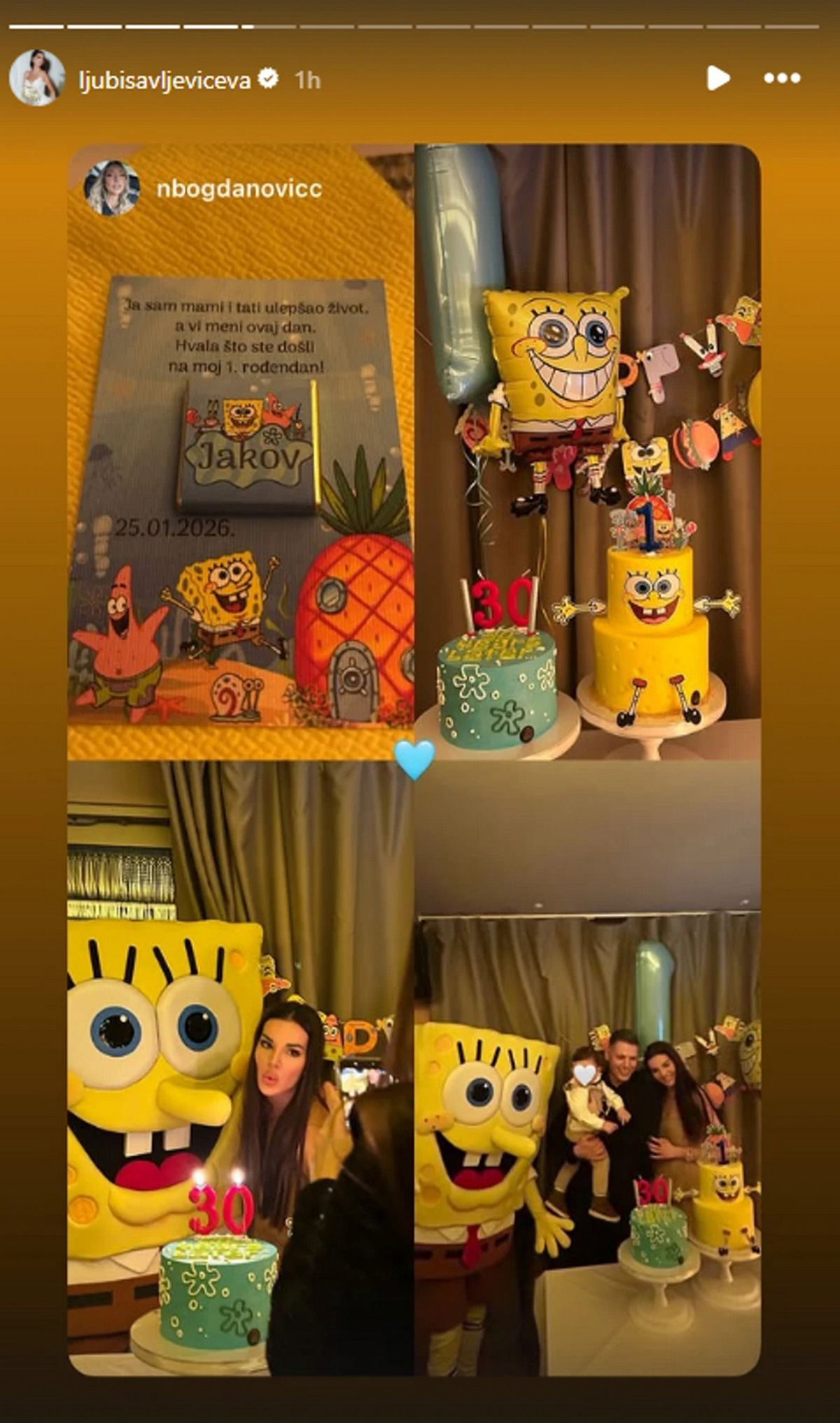 Sunđer Bob, baloni i dve torte! Bogdan Srejović priredio rođendansku žurku za sina i misicu, pucaju od sreće