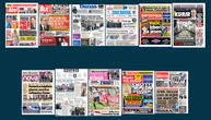 NASLOVNE STRANE SUTRAŠNJIH NOVINA: Prelistavanje štampe za utorak, 27. januar 2026. godine