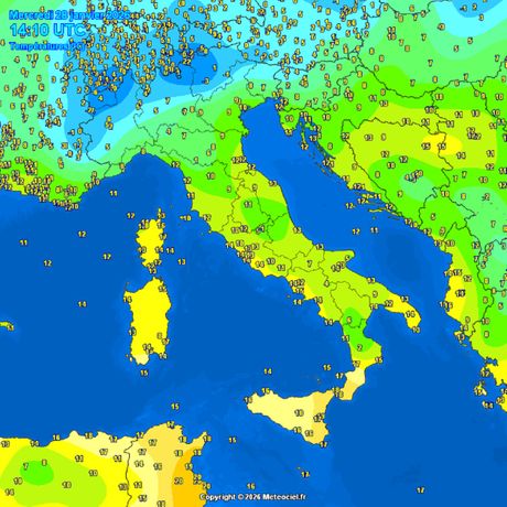 Trenutne temperature vazuduha