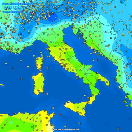 Trenutne temperature vazduha