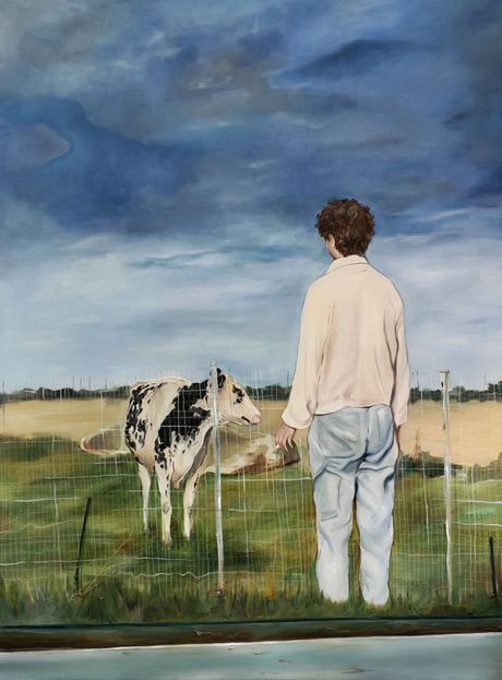 Ana Delić - Susret, ulje na platnu, 120x90cm, 2025