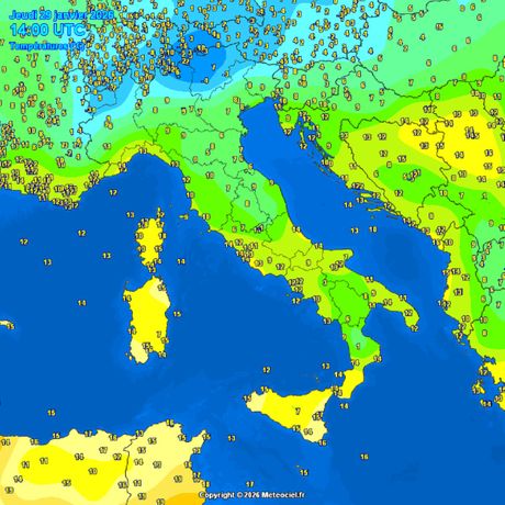Trenutne temperature vazuduha