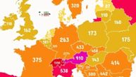 Nova karta Evrope se masovno deli: Preko Srbije piše 442, Hrvatske 331, a Bosne 500