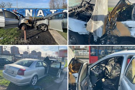 Zapaljeni automobili, požar, Novi Beograd