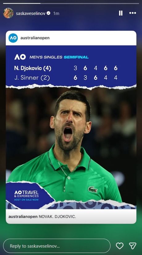 Saška Veselinov, Novak Đoković