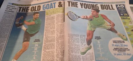 Novak Đoković i Karlos Alkaraz u australijskim medijima