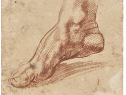 Mikelanđelo, crtež, stopalo