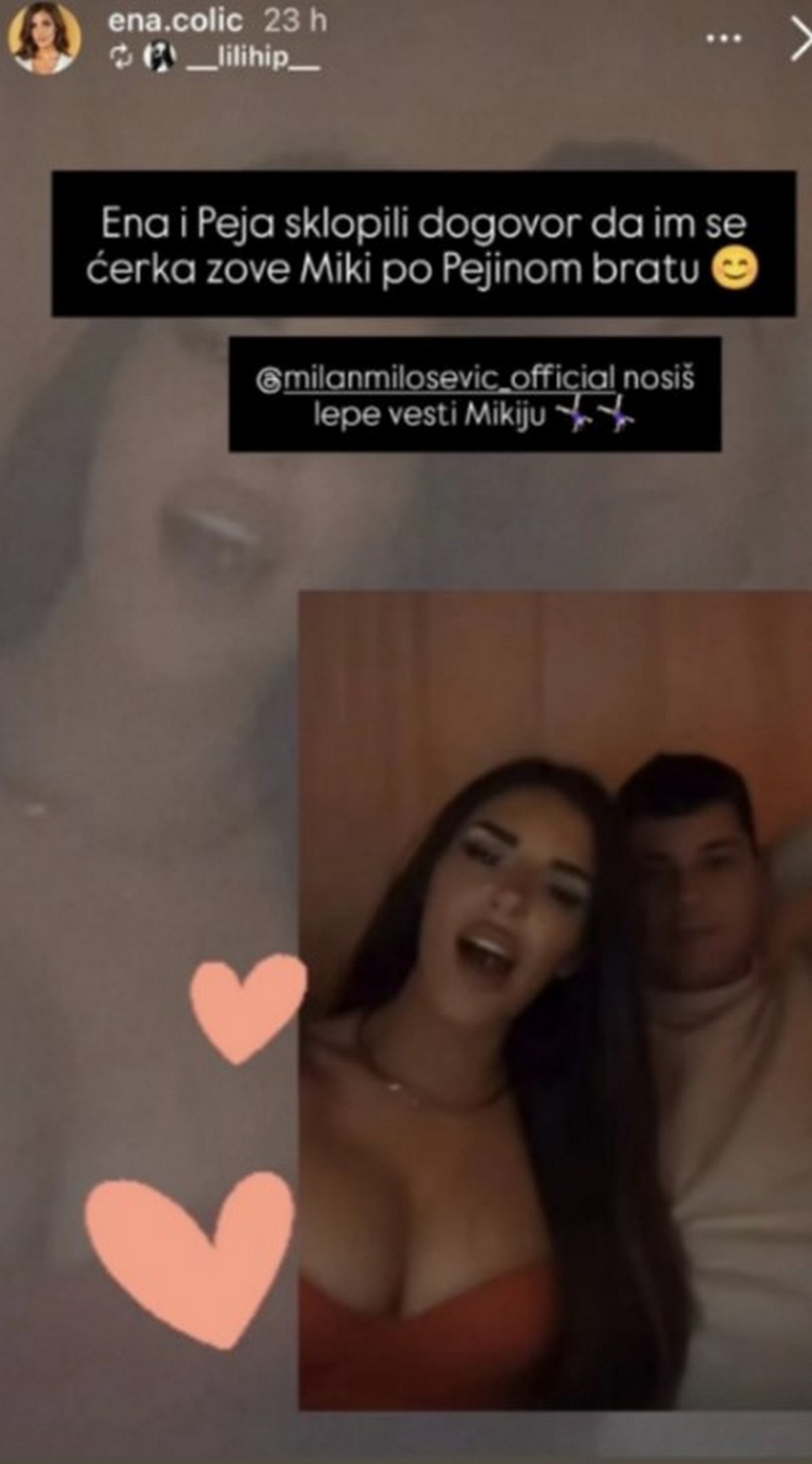 "Afteruša, postoje snimci kako..." Ena Čolić hoće da nazove dete po Mikiju Dudiću, a on je brutalno ponizio