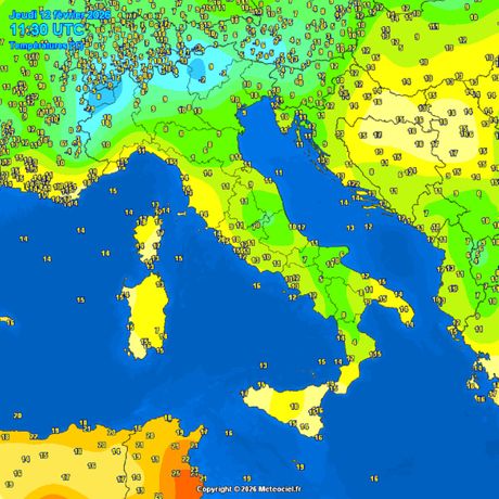 Trenutne temperature vazduha