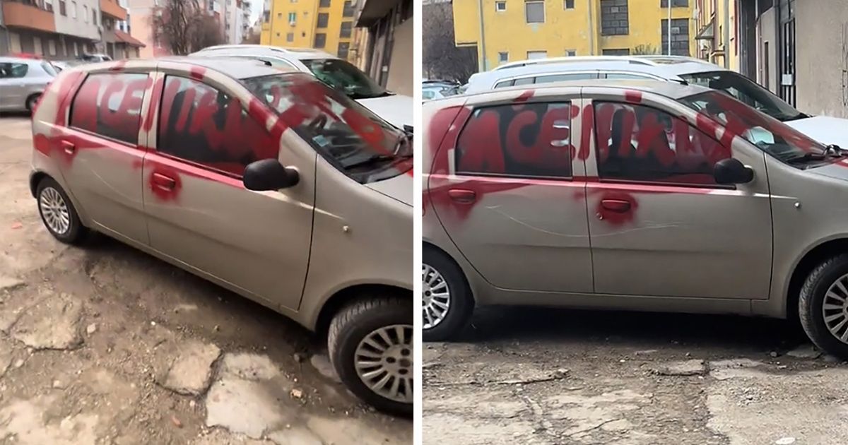 All women in Serbia are laughing at the cheater from Punto, only men are crying: THIS is written on his car, he can't face his wife