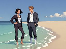 Biznismeni more stopala