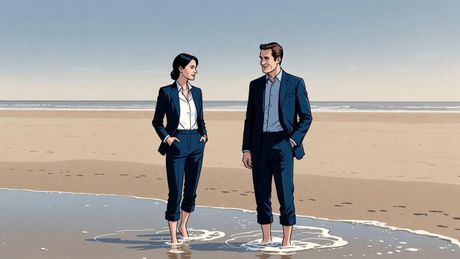 Biznismeni more stopala