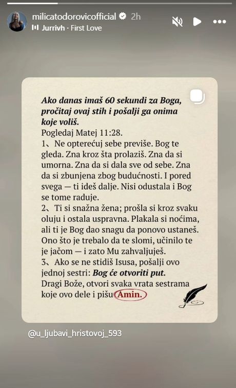 Objava Milice Todorović