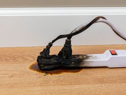 Produžni kabl, požar