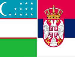 Uzbekistan i srbija zastave
