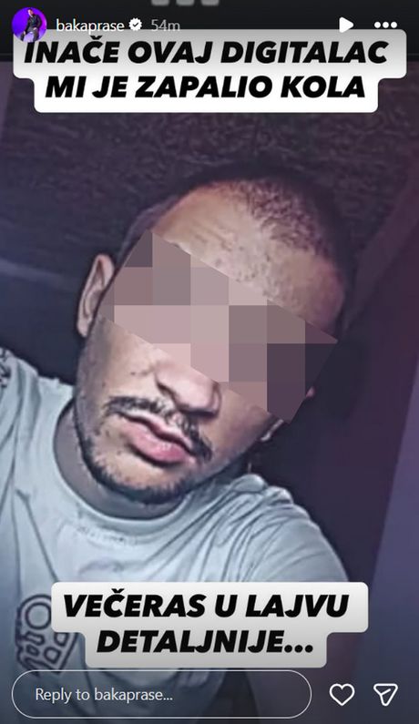 Baka Prase Digitalac koji mu je zapalio kola