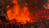Zvezda - Partizan: Golčina Arnautovića, ogroman požar na južnoj tribini