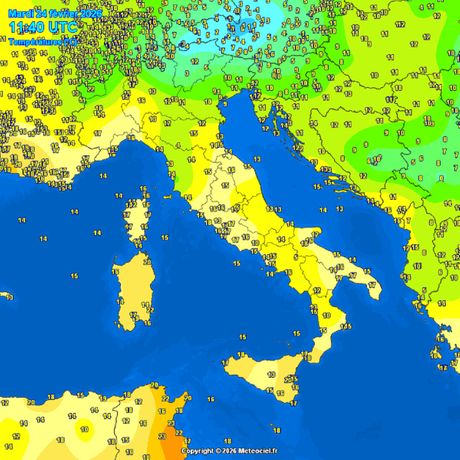 Trenutne temperature vazduha