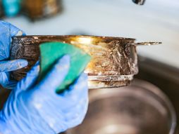 čišćenje, ribanje, ribanje šerpe, lonac, posuđe