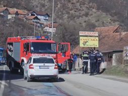 Požar na magistralnom putu kod Prijepolja