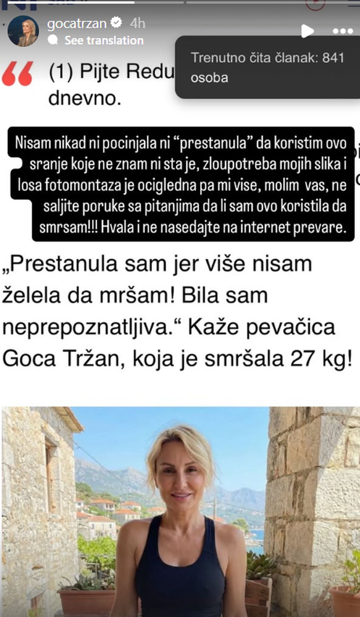 Goca Tržan žrtva ozbiljne prevare, hitno se oglasila: "Ne šaljite mi više te poruke, ne nasedajte!"