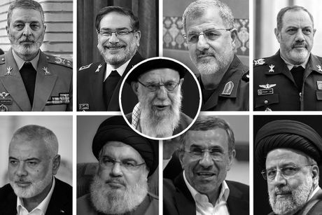 Ismail Haniyeh Hassan Nasrallah Mahmud Ahmadinedžad Ebrahim Raisi Sejed Abdolrahim Musavi Aziz Nasirzadeh Muhamed Pakpur Ali Šamhani