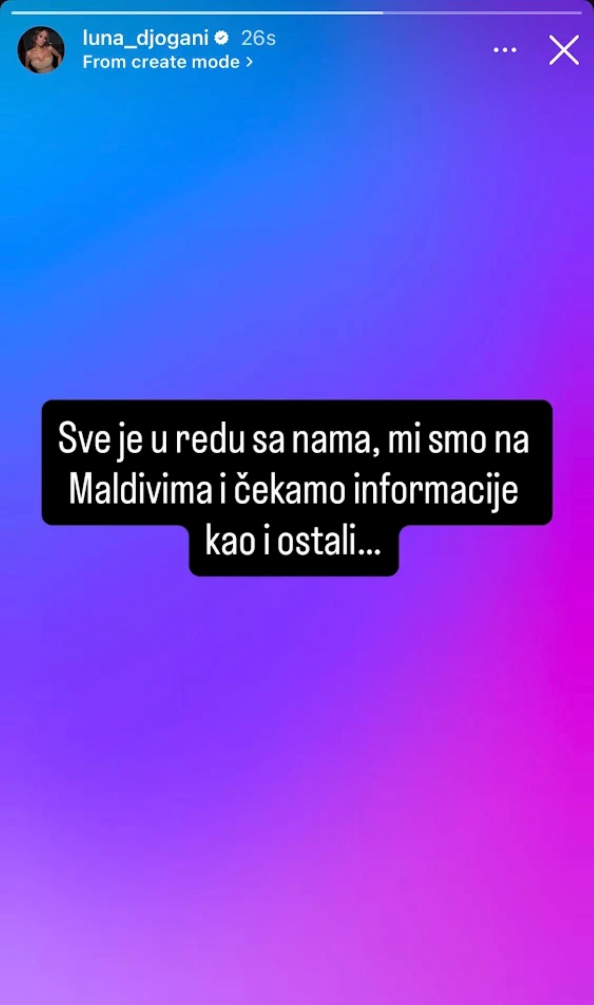 Luna se oglasila sa Maldiva, ne znaju kako će da se vrate u Srbiju: "Čekamo informacije, sa nama je..."